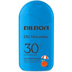 Bilboa Ohi Vita-mina Latte SPF 30, con Multivitamina, Meglio una Vita-Mina Oggi che una Ruga Domani, Resistente all'Acqua, Dermatologicamente Testato - 200 ml