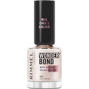 Rimmel London Rimmel Wonder'bond Care+Color Smalto, 003 Slip Dress, Rigenera le unghie, Con Biotina e Cheratina Vegana, Modulabile, 12 ml