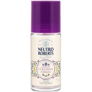 Neutro Roberts, Deodorante Roll-on Firenze Senza Sali di Alluminio, Zero Macchie, con Olio Essenziale di Iris e Ambra grigia, Con Puro Olio di Glicerina, Deodorante Donna e Uomo, 50 ml, 48h