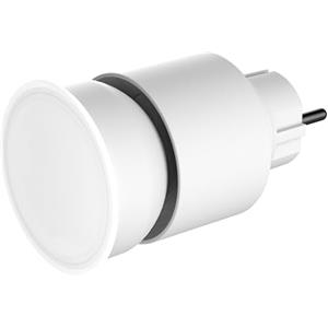 Electraline 58047 Faretto LED IP44 con 4 livelli di luminosità regolabile con dimmer da 20LM a 1000LM, Spina schuko, per uso Outdoor Bianco