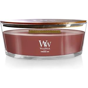 WoodWick Candela profumata Ellispe con stoppino crepitante | Cinnamon Chai | Durata della fragranza: fino a 50 ore