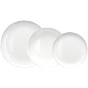 Tognana Edge, Servizio piatti 18 pezzi per 6 persone, Porcellana, Bianco