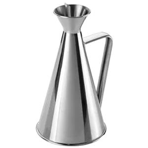 Wintem Oliera in Acciaio Inox 500 ml 11,5x10,5x21cm - Beccuccio Integrato per un Dosaggio Preciso - Conservazione Perfetta dell'Aroma e Proprietà Benefiche dell'Olio - Rapido e Facile da Pulire