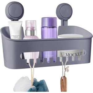 Uten Mensola Doccia con Ventosa, Portaoggetti Bagno Muro, Mensola Doccia Senza Foratura, Può Sopportare 10 kg, Mensola Bagno con Ventosa per Doccia Bagno Cucina, Per Doccia Accessori Shampoo Balsamo