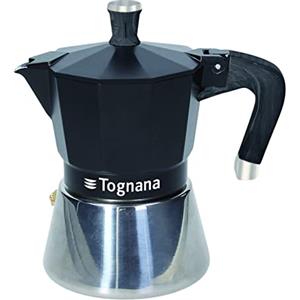 Tognana Sphera, Caffettiera Moka, 3 Tazze, Alluminio, Nero