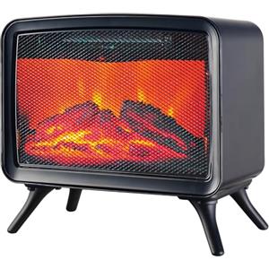 MaisonRouge Maiosn Rouge Caminetto Elettrico Effetto Fiamma con Termmostato Regolabile 800/1600W - Sicuro Grazie alla Protezione Contro il Surriscaldamento - Ideale per Ogni Ambiente e Compatto 34x18x30cm