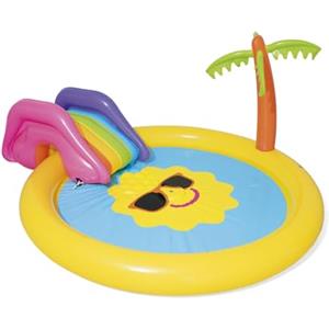 Avilia Piscina Gonfiabile con Scivolo e Cascata: Divertimento Estivo Sicuro per Bambini dai 2 Anni in Su, Dimensioni 237x201x104 cm, Capacità 225 Litri