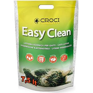 Croci Easy Clean - Lettiera Gatto Silicio - Sabbia Lettiera per Gatti in Cristalli di Silicio - Sabbietta Gatto ad Alto Assorbimento e Veloce da Pulire, 7,5 Lt