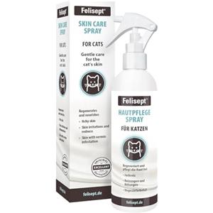 Felisept spray per la cura della pelle dei gatti 250ml - Spray Antiprurito gatto - Gatto antiforfora - Prurito gatto - Cura pelo gatti - Lozione delicata con principi attivi naturali