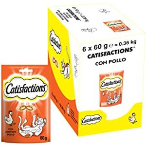 Catisfactions Snack per Gatto, Gustoso Pollo, 6 Confezioni da 60 g