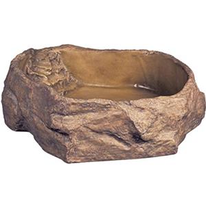 Exo Terra PT2804 Ciotola Acqua Extra Grande, resina foodrade, aspetto naturale, 23,5 X 28,5 X 7 cm