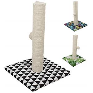 Croci Optical Basic - Tiragraffi per Gatti Adulti, Grandi e Piccoli, Tappetino con Albero 42 cm e Corda con Pallina Gioco Calmante Gatto, Graffiatoio in Sisal, Giochi per gli Animali da Casa