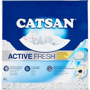 Catsan Active Fresh Lettiera Agglomerante per Gatti, Efficace Controllo Odori, 8 Litri