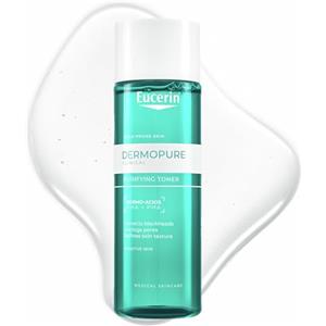 Eucerin DermoPure Clinical Tonico Viso Purificante 200 ml, Tonico astringente pori e anti-punti neri, Toner con Acido Salicilico e Dermoacidi AHA + PHA per pelle grassa e a tendenza acneica