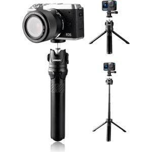 Lammcou Treppiede per fotocamera, Mini treppiede portatile da viaggio con attacco Actioncam, piccolo vlogging Tripod con asta di estensione da 23 cm per g7x mark ii rx100 iv alpha 6000 Hero 13