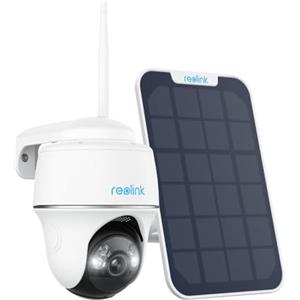 Reolink 5MP 360° PTZ Telecamera WiFi da Esterno Senza Fili Batteria, Videocamera Sorveglianza Esterno con Pannello Solare, Rilevamento di Persona/Veicolo, Audio Bidirezionale, Alexa/Google Assistant