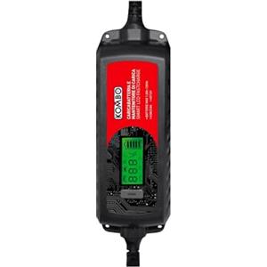 Avilia Caricatore per Batterie al Piombo Ideale per Auto e Moto LCD 3-in-1 - Caricabatterie FastCharge, con Mantenitore di Carica e Carica Lenta, Protezione IP65, 6-12V