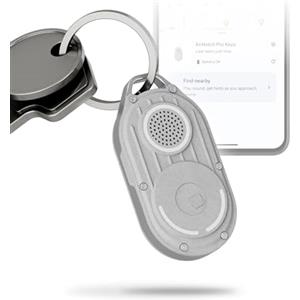Rolling Square AirNotch Pro- Portachiavi Bluetooth Localizzatore Bluetooth Compatibile Solo con Android Google Find Hub Tracker Suono 360° Batterie Sostituibili Smart Tag Impermeabile Fosforescente 2x