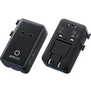 Anker Nano Adattatore Universale da Viaggio di Potenza USB a 5 Porte con 1 AC, 2 USBA e 2 USBC, Controllo Intelligente della Temperatura, Compatibile con oltre 200 Paesi, Ideale per i Viaggi.