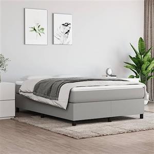 vidaXL Struttura Letto a Rete a Molle Grigio Chiaro 140x200 cm Tessuto