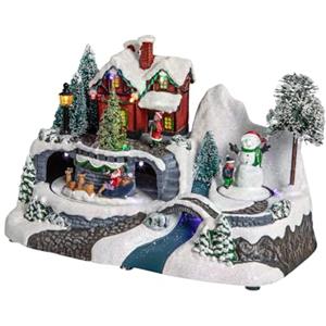 Avilia Villaggio di Natale con Musica e Luci: Atmosfera Magica per le Tue Feste Natalizie! Luci Scintillanti, Melodie Incantevoli e Atmosfera Natalizia Unica