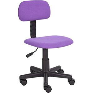 FurnitureR - Sedia da scrivania, per lavorare al computer in casa e in ufficio, con schienale intermedio, regolabile, con rotelle, ideale per lo studio dei bambini viola Purple