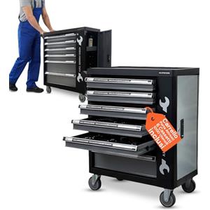 Avilia - Carrello Porta Attrezzi da Officina con 6 Cassetti e 1000 Utensili in Acciaio al Cromo Vanadio per Uso Professionale e Fai da Te