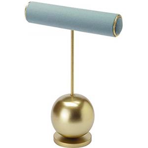 Baroni Chic Portagioie in Velluto Cilindro Tiffany e Oro 20X9X28cm