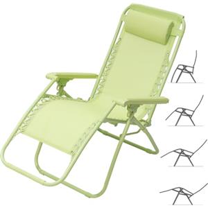 BAKAJI Sedia gravità Zero Sdraio da Giardino Poltrona Relax Pieghevole Salvaspazio Tubolari Acciaio 22mm Reclinabile in Texilene Traspirante, Mare Spiaggia Piscina Arredo Esterno (Verde Salvia)