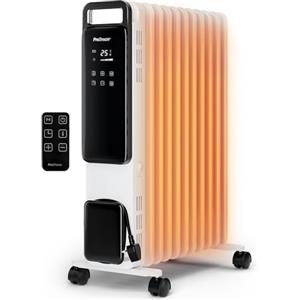 Pro Breeze OmniWarm Radiatore a Olio 2500W, Riscaldatore Elettrico Portatile, Schermo Digitale a Sfioramento, Modalità Eco, 3 Impostazioni, Termostato Regolabile, Spegnimento di Sicurezza e Timer 24H