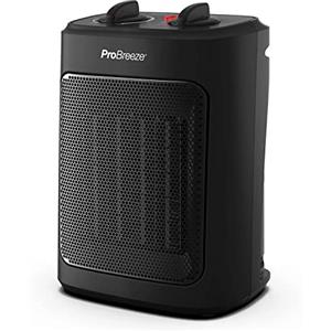 Pro Breeze Stufetta Elettrica Basso Consumo 2000W in Ceramica - 3 modalità, ventilazione, protezione surriscaldamento/ribaltamento. Compatta e sicura per casa, ufficio, bagno. Termoventilatore