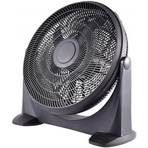 BAKAJI Ventilatore da Tavolo Potenza 90W Diametro Pale 50cm 3 Velocità Selezionabili Inclinazione Regolabile Colore Nero Base a 2 Piedi