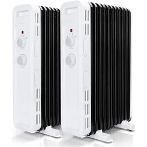 AIGOSTAR radiatore ad olio elettrico, 11 Elementi, 2300 W. Termostato Regolabile, 3 Impostazioni di Calore, Risparmio Energetico, Protezione da Surriscaldamento e Antiribaltamento, 20mq*2