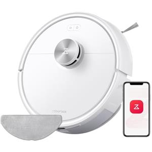 roborock Q7 M5 Set Robot Aspirapolvere Lavapavimenti con Mappatura, 10.000 Pa, Anti-groviglio, Quantità d'acqua Regolabile per il Lavaggio, Auto Boost sui Tappeti, Controllo APP, Bianco
