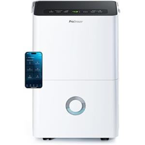 Pro Breeze Deumidificatore Casa Muffa 30L/giorno, display digitale dell'umidità, Drenaggio continuo, Timer 24 ore, Funzione di sbrinamento automatico - Ideale per umidità e condensa