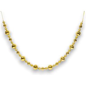 KORAT Ghirlanda Natalizia 170 cm con Palline Decorative Lucide Catena di Sfere Natalizie in Plastica 3 Colori Disponibili Decorazione per Albero di Natale, Camino, Tavolo (Oro)