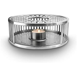 Creano Scaldavivande in Acciaio Inox con Portacandele per Teiere e Tazze Elegante Stabile Non Fa Rumore Adatto a Tutte Le Teiere - Regalo Perfetto Donna Uomo Natale Pasqua