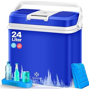 KESSER® Frigobox da 24 litri | RAFFREDDA e RISCALDA | Frigo box termoelettrico 12 volt e 230 volt con 2 batterie di raffreddamento | Mini frigo | per auto e campeggio | EEK A+++| Auto e campeggio