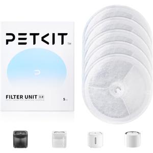 PETKIT Filtri Fontanella per Gatti, 5 Pezzi Filtro per Fontana per Gatti,Unità Filtranti per EverSWEET 2, EVERSWEET 3 e CYBERTIAL PUREDRINK
