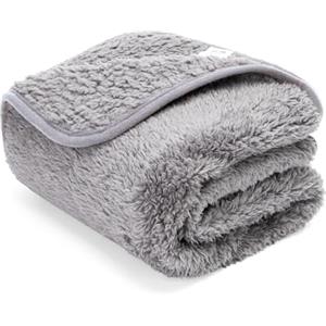 Nobleza Morbida Coperta in Pile per Cani e Gatti. Confezione, Color Grigio Chiaro, Misure 80 * 80cm