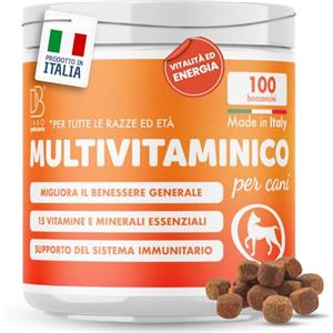 DBLabo Db Labo Multivitaminico Cane 100 Bocconcini Per Facile Assunzione - Integratori per Cani Completi - 15 Vitamine per Cani e Minerali Essenziali - Integratori per Cane Pelle e Pelo, Sistema Immunitario