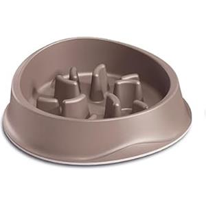 BERARDI | Ciotola per cani antingozzamento 1 lt | per lenta assunzione cibo per animali domestici |Slow-eating bowl | Colore: tortora