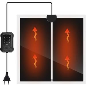 Nobleza Tappetino Riscaldante per Rettili 10 Livelli, 14W 28x28cm Termostato Auto-Riscaldante, Impermeabile per Terrario di Tartarughe, Gechi, Serpenti, Anfibi, Lucertole