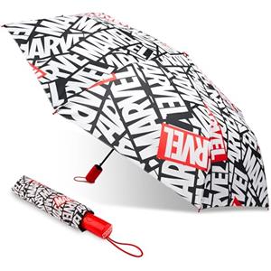 Marvel Ombrello Pieghevole - Mini Ombrello Tascabile da Pioggia per Bambini Ombrello Portatile Pieghevole da Viaggio Resistente