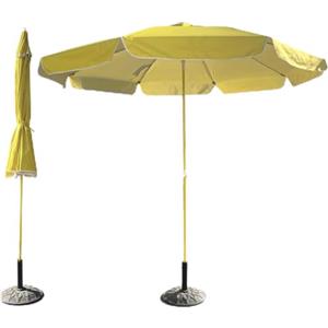 BAKAJI Ombrellone da Giardino Parasole per Balcone con Air Vent, Sistema di Apertura Push-Up Anti UV, Impermeabile per Mare, Spiaggia, Piscina, Terrazzo (Senape 210 cm)