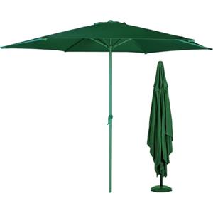 BAKAJI Ombrellone Rotondo da Giardino Palo Centrale Diametro 3 Mt Palo Acciaio Chiusura a Carrucola Sistema Air Vent Arredamento Esterno Gazebo Piscina Giardino Terrazzo Ambienti Esterni (Full Verde)