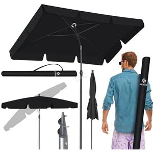 KESSER® Ombrellone Rettangolare Incl. 2in1 Coperta e Borsa di Trasporto Ombrellone da Giardino Ombrellone da Patio | Ombrellone 200 x 125cm per Balcone Giardino e Terrazza