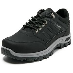 JOMIX Scarpe Uomo Trekking Scarpe da Montagna Antiscivolo e Ammortizzanti Traspiranti e Leggere per Arrampicata e Alpinismo all'Aperto MOS255036 (Nero,40)