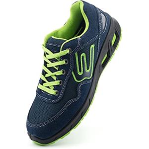 JOMIX Scarpa Antinfortunistica Uomo Donna Unisex S1P SRC Scarpe da Lavoro Cantiere Magazzino Antiscivolo ITG1462 (Blu Verde, 38)