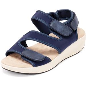 JOMIX Sandali da Spiaggia Eleganti da Donna Pantofole Estive Casual Antiscivolo e Resistenti All'usura Confortevoli e Traspiranti Supporto per l'arco Plantare WWS250654-3 (Navy,41)